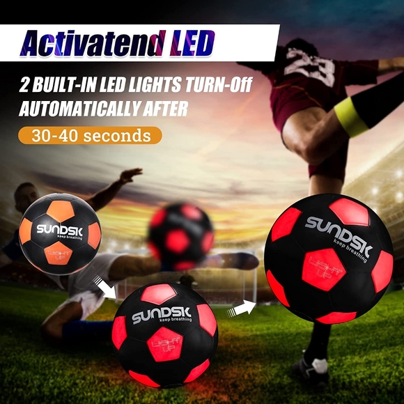 Glow in The Dark Soccer Ball Light up LED Soccer Ball Glowing Night Soccer Ball - Picture 4 of 7